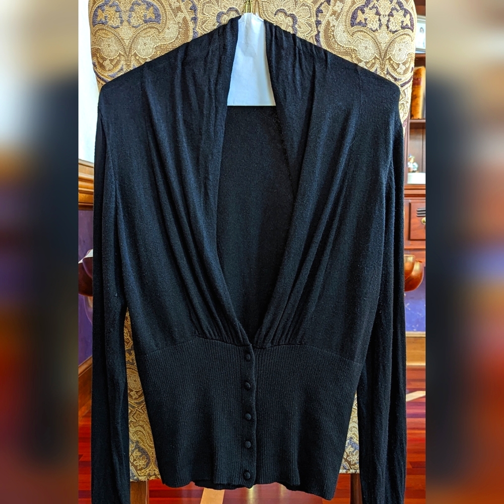 WH/BM Ladies Black Cardigan